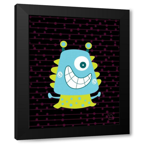 Bumpy Black Modern Wood Framed Art Print with Double Matting by Blue Fish