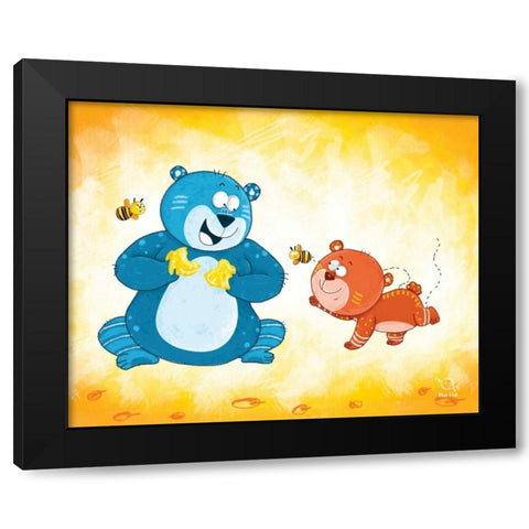 Honey Boo Black Modern Wood Framed Art Print with Double Matting by Blue Fish