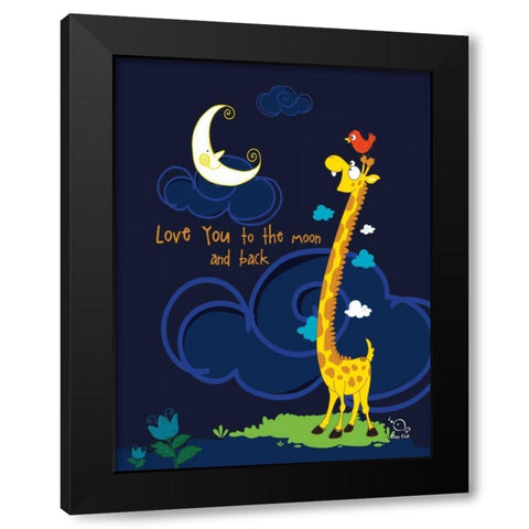Moony Light! Black Modern Wood Framed Art Print with Double Matting by Blue Fish