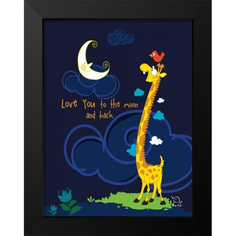 Moony Light! Black Modern Wood Framed Art Print by Blue Fish