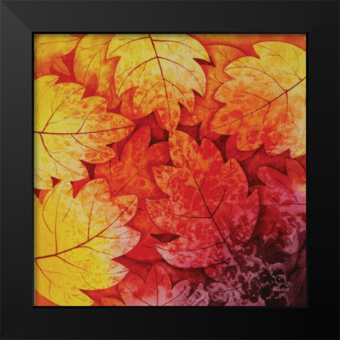 Autumn Hues I Black Modern Wood Framed Art Print by Blue Fish