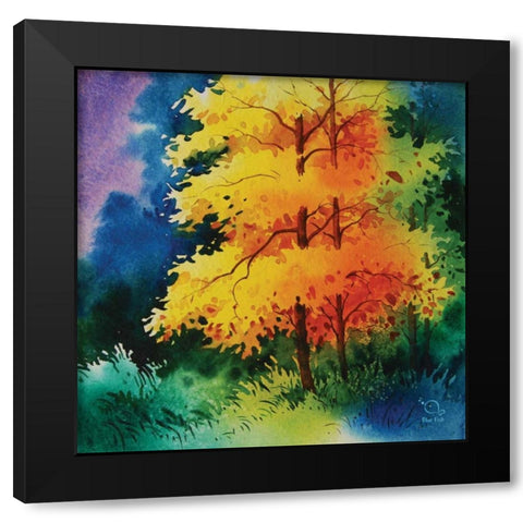 Reflections I Black Modern Wood Framed Art Print by Blue Fish