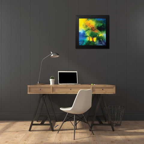 Reflections II Black Modern Wood Framed Art Print by Blue Fish