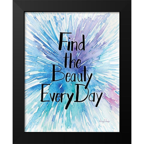Every Day Beauty Black Modern Wood Framed Art Print by Frazer, Amy