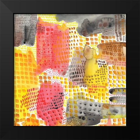 Abstract Pattern Black Modern Wood Framed Art Print by Frazer, Amy