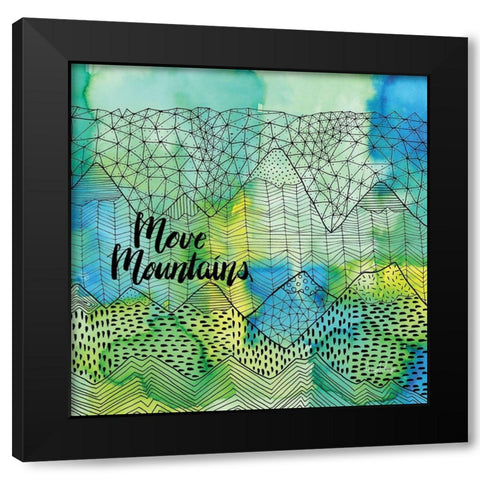 Move Mountains Black Modern Wood Framed Art Print with Double Matting by Frazer, Amy