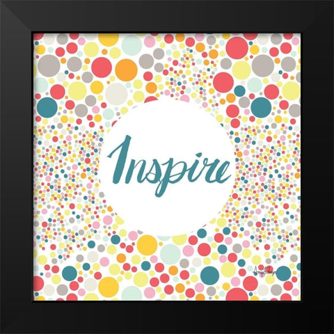 Inspire Black Modern Wood Framed Art Print by Frazer, Amy