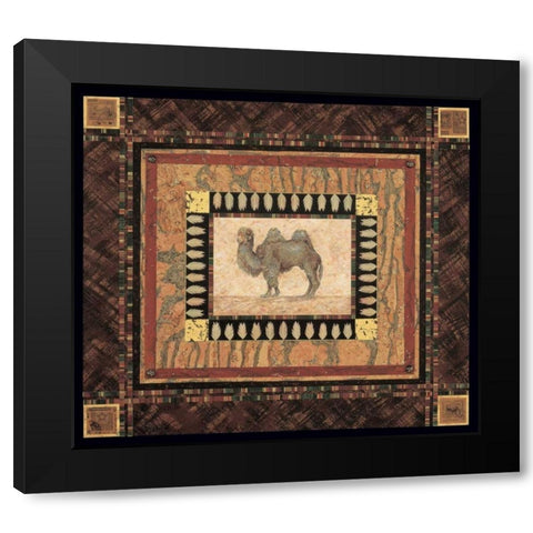 Camel Black Modern Wood Framed Art Print with Double Matting by Gladding, Pamela