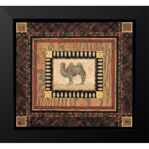 Camel Black Modern Wood Framed Art Print by Gladding, Pamela