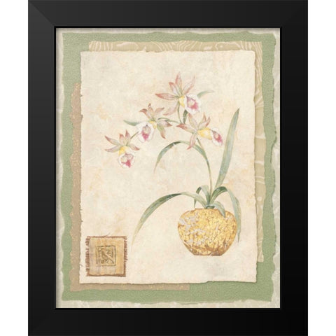 Orchid II Black Modern Wood Framed Art Print by Gladding, Pamela
