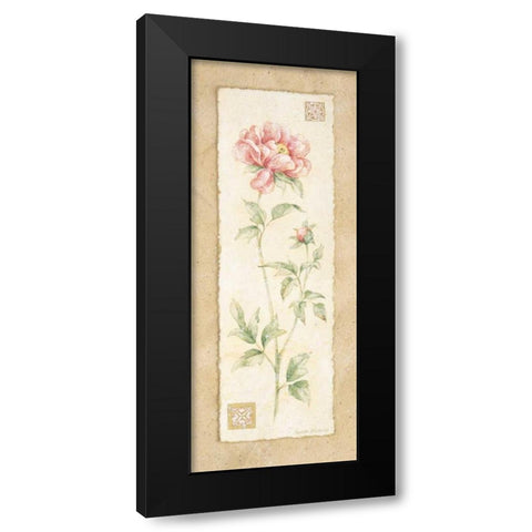Peony Black Modern Wood Framed Art Print with Double Matting by Gladding, Pamela