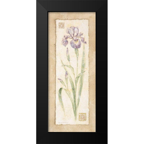 Iris Black Modern Wood Framed Art Print by Gladding, Pamela