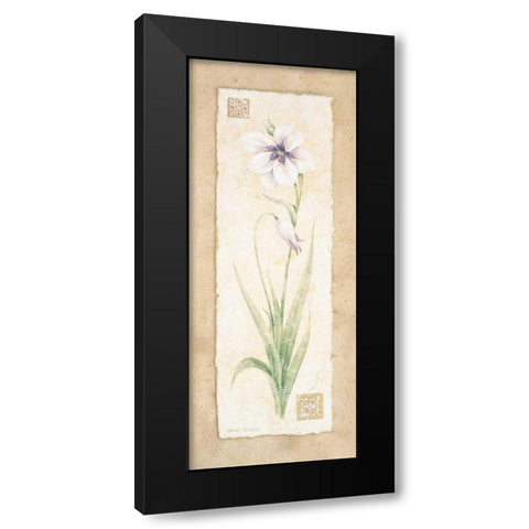 Gladiola Black Modern Wood Framed Art Print with Double Matting by Gladding, Pamela
