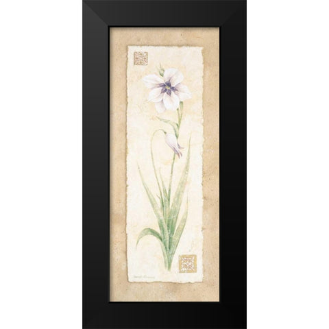 Gladiola Black Modern Wood Framed Art Print by Gladding, Pamela