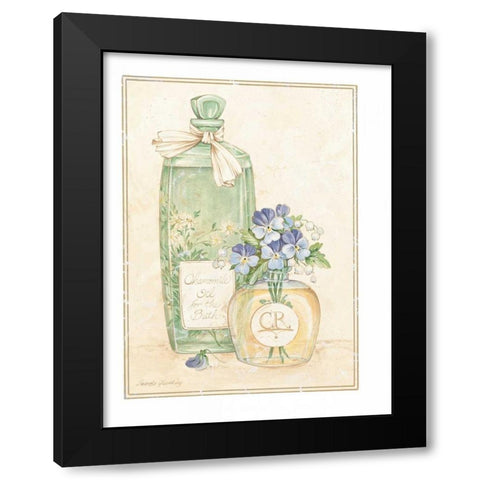 Chamomile Black Modern Wood Framed Art Print with Double Matting by Gladding, Pamela
