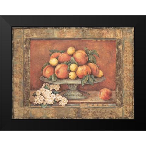 Florentine Peach Black Modern Wood Framed Art Print by Gladding, Pamela