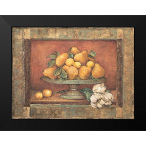 Florentine Pear Black Modern Wood Framed Art Print by Gladding, Pamela