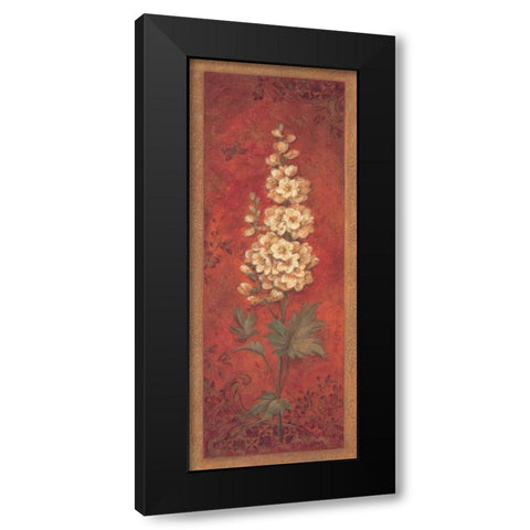 Delphinium Black Modern Wood Framed Art Print by Gladding, Pamela
