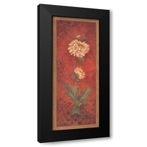Chrysanthemum Black Modern Wood Framed Art Print with Double Matting by Gladding, Pamela