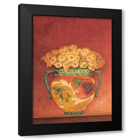 Tuscan Bouquet I Black Modern Wood Framed Art Print with Double Matting by Gladding, Pamela