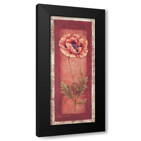 Red Door Poppy Black Modern Wood Framed Art Print with Double Matting by Gladding, Pamela