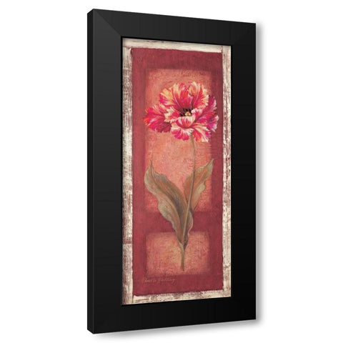 Red Door Tulip Black Modern Wood Framed Art Print by Gladding, Pamela