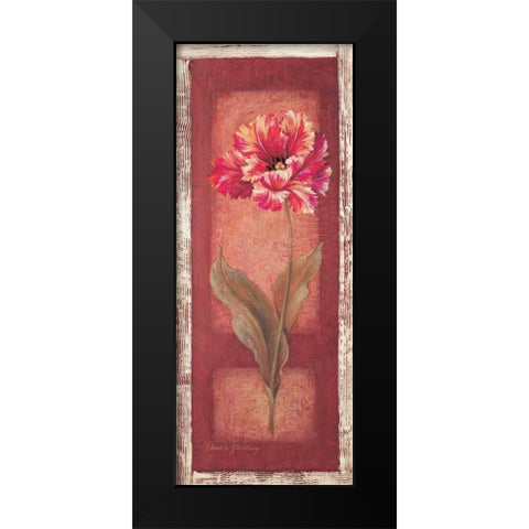 Red Door Tulip Black Modern Wood Framed Art Print by Gladding, Pamela