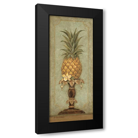 Pineapple and Pearls II Black Modern Wood Framed Art Print with Double Matting by Gladding, Pamela