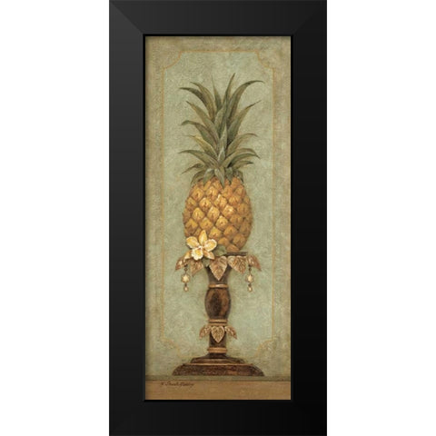 Pineapple and Pearls II Black Modern Wood Framed Art Print by Gladding, Pamela
