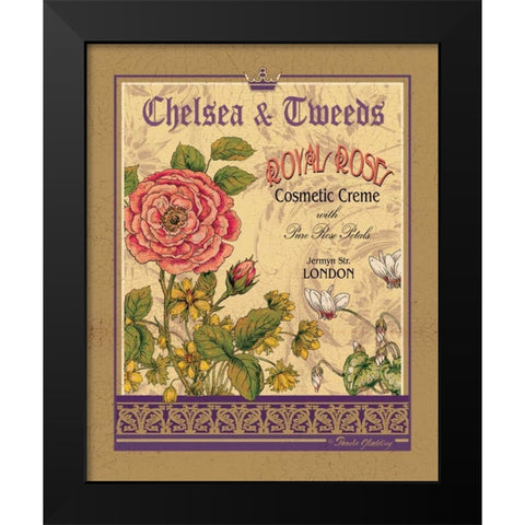 Royal Rose Black Modern Wood Framed Art Print by Gladding, Pamela
