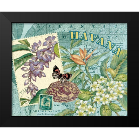 Havana Black Modern Wood Framed Art Print by Gladding, Pamela