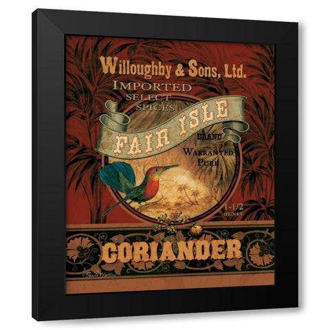Coriander Black Modern Wood Framed Art Print by Gladding, Pamela