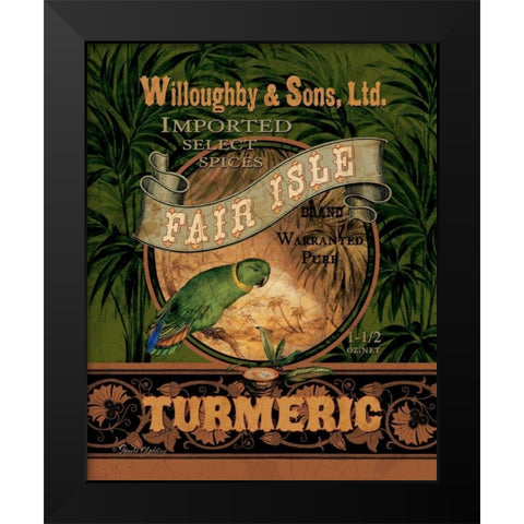 Turmeric Black Modern Wood Framed Art Print by Gladding, Pamela