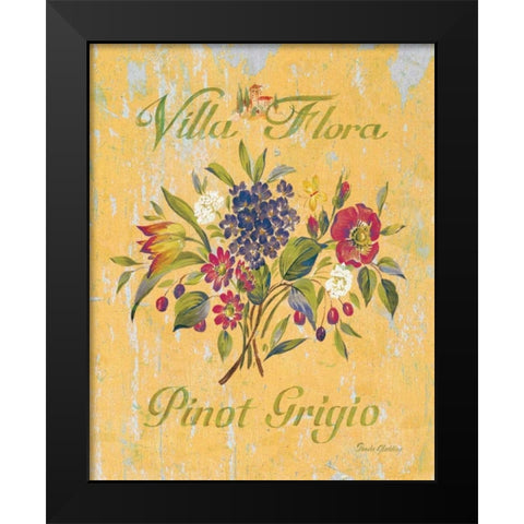 Pinot Grigio Black Modern Wood Framed Art Print by Gladding, Pamela