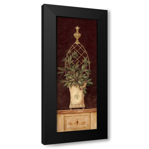 Olive Topiary I Black Modern Wood Framed Art Print with Double Matting by Gladding, Pamela