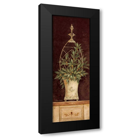 Olive Topiary II Black Modern Wood Framed Art Print with Double Matting by Gladding, Pamela