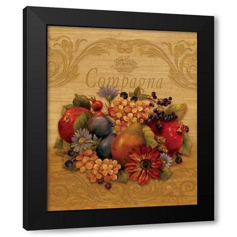 Compagna Black Modern Wood Framed Art Print with Double Matting by Gladding, Pamela