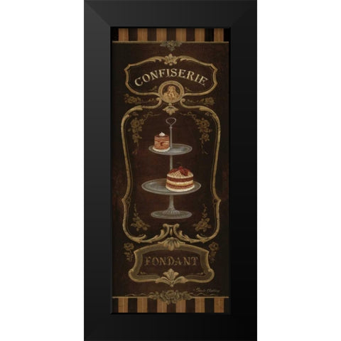 Fondant Black Modern Wood Framed Art Print by Gladding, Pamela