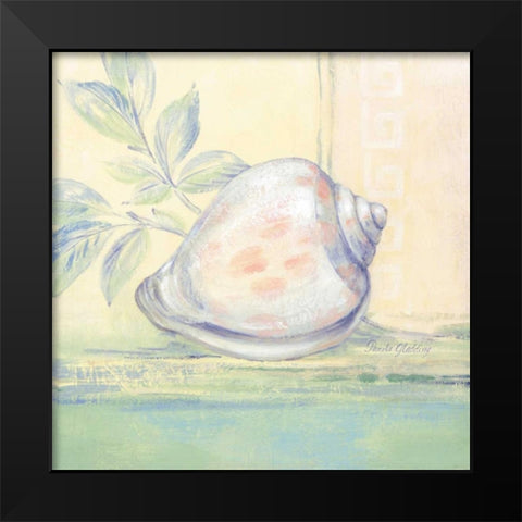 Tranquil Seashells I Black Modern Wood Framed Art Print by Gladding, Pamela