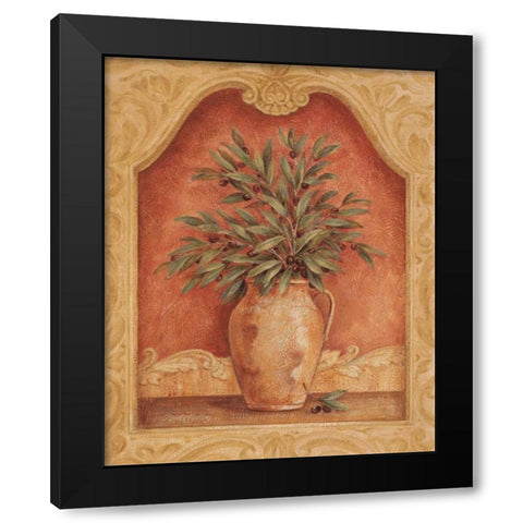 Sienna Fruit I Black Modern Wood Framed Art Print by Gladding, Pamela