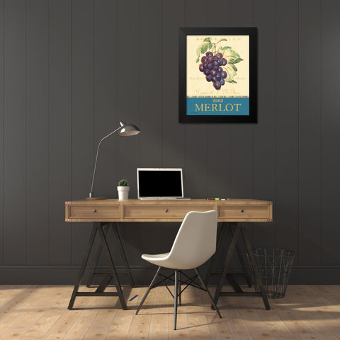 Merlot Black Modern Wood Framed Art Print by Gladding, Pamela