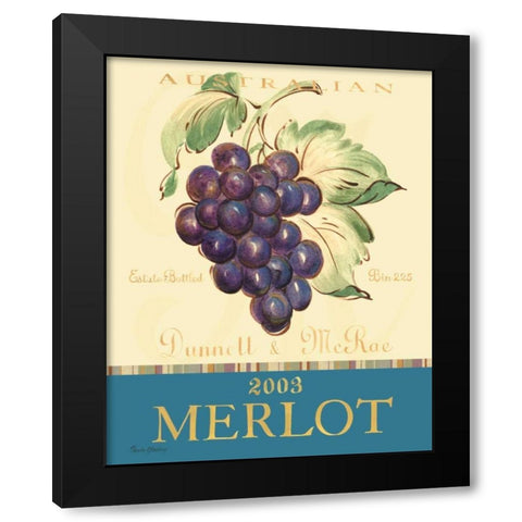 Merlot Black Modern Wood Framed Art Print with Double Matting by Gladding, Pamela