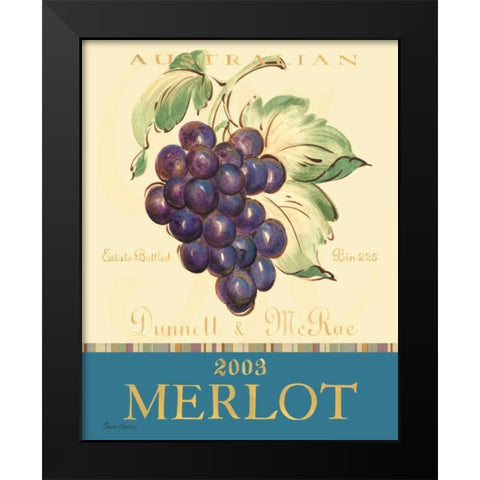 Merlot Black Modern Wood Framed Art Print by Gladding, Pamela