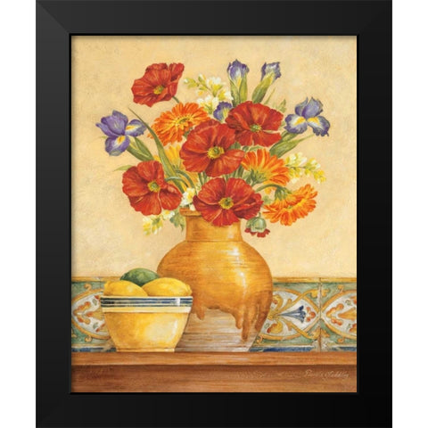 Salsa Poppies Black Modern Wood Framed Art Print by Gladding, Pamela