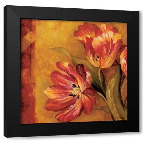 Pandoras Bouquet II Black Modern Wood Framed Art Print with Double Matting by Gladding, Pamela