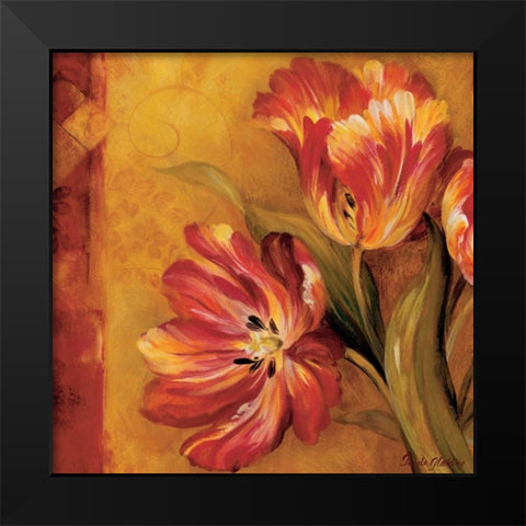 Pandoras Bouquet II Black Modern Wood Framed Art Print by Gladding, Pamela