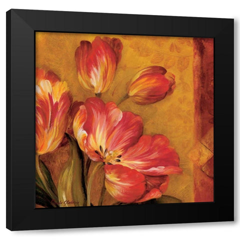 Pandoras Bouquet III Black Modern Wood Framed Art Print with Double Matting by Gladding, Pamela