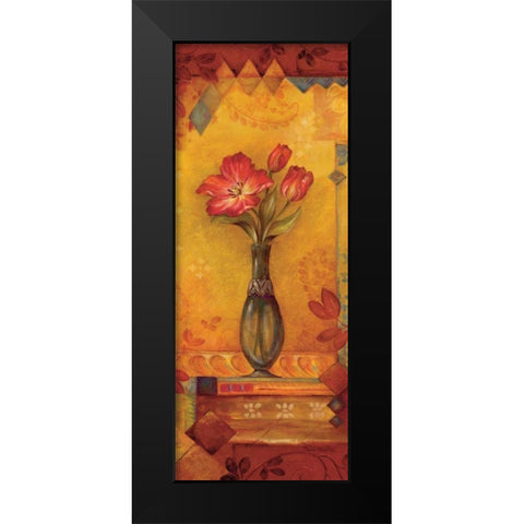 Bud Vase II Black Modern Wood Framed Art Print by Gladding, Pamela