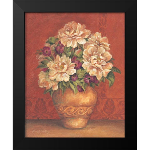 Tuscan Peonies Black Modern Wood Framed Art Print by Gladding, Pamela