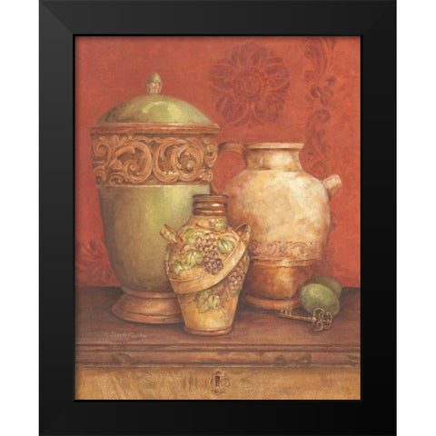Tuscan Urns I Black Modern Wood Framed Art Print by Gladding, Pamela